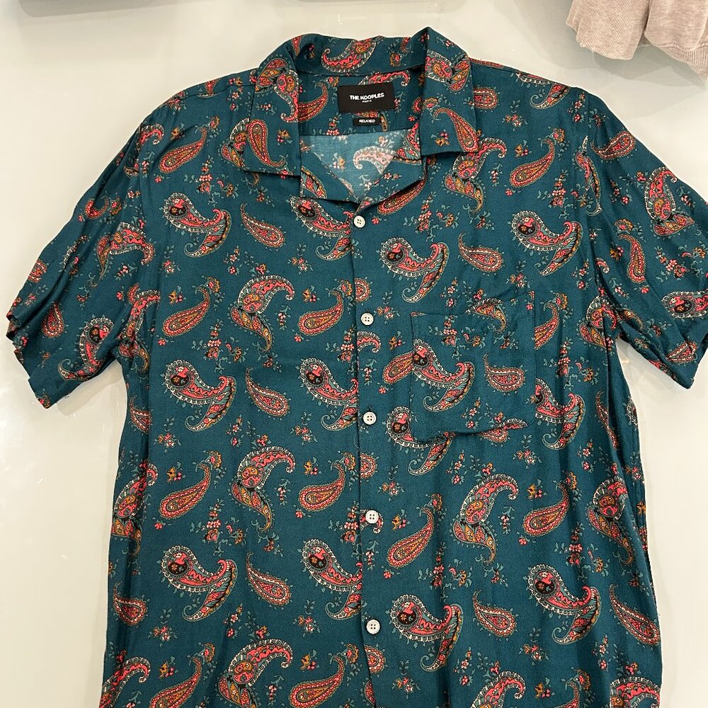 button down relaxed shirt - paisley
